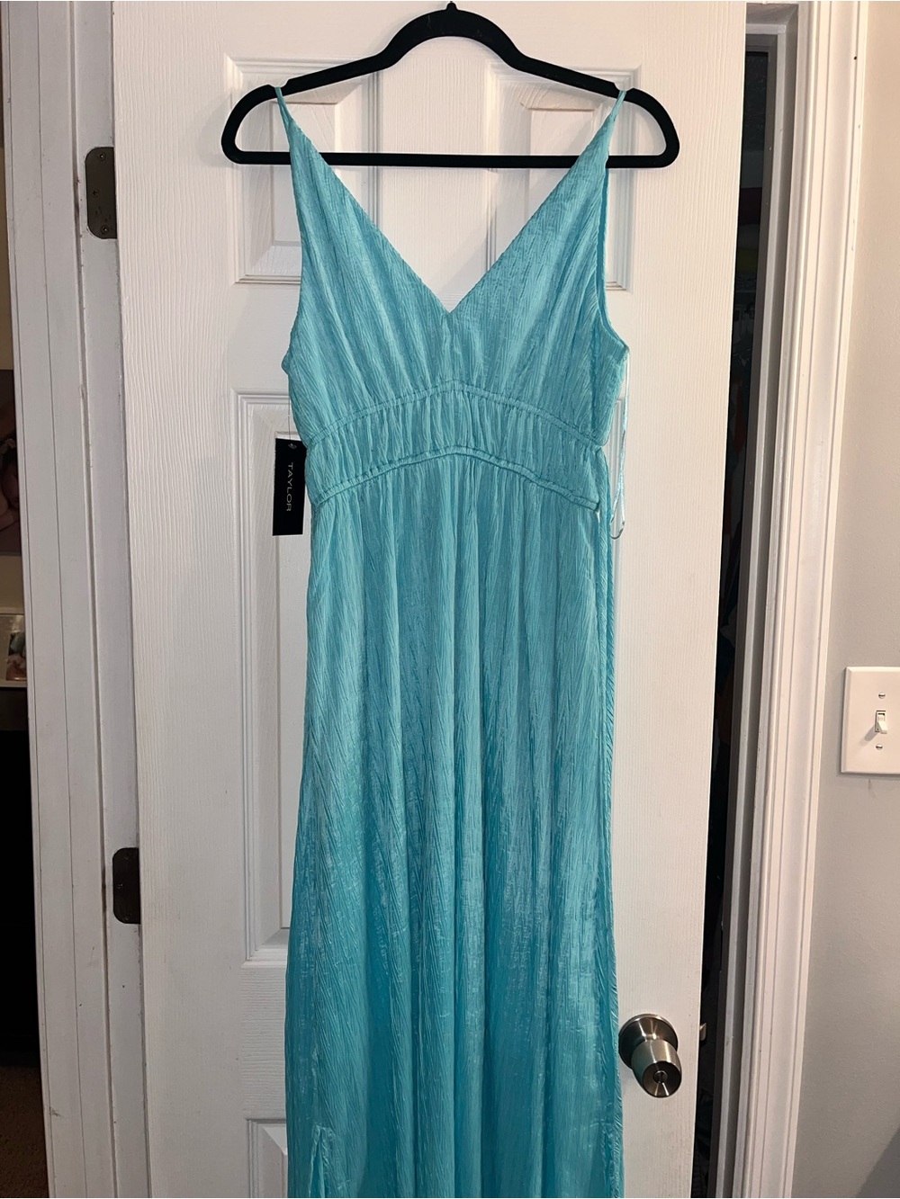 Light Blue V-Neck Maxi Dress - Brand:
